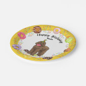 Bruin Labradoedle Dog Birthday Party Paper Bord (Gekanteld)