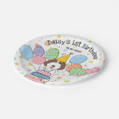 Bruin Labradoodle Dog Verjaardagsfeestje Papieren  Papieren Bordje (Gekanteld)