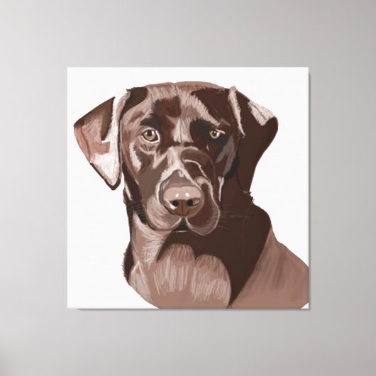Bruin Labrador Canvas Afdruk (Voorkant)