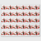 Bruin Labrador Hond Kerstmis w Gifts Santa Hat Cadeaupapier (Vlak)