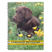 Bruin labrador reever op foto van papy patch notitieboek (Voorkant)