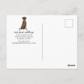 Bruin Labrador Retriever Moving Announement Briefkaart (Achterkant)
