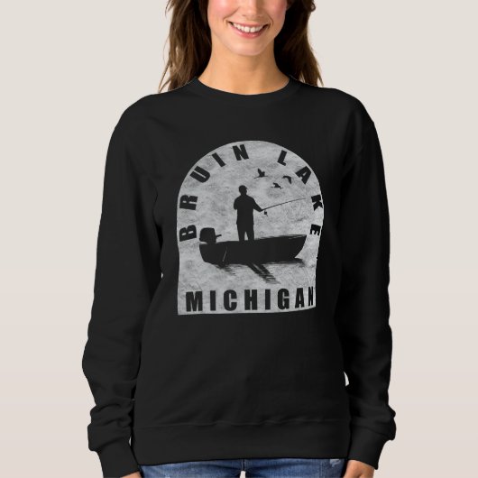 Bruin Lake Vist Michigan Trui (Voorkant)