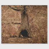  bruin land rustieke grunge boom textuur cadeaupapier (Vlak)