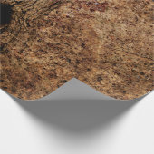  bruin land rustieke grunge boom textuur cadeaupapier (Hoek)