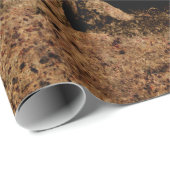  bruin land rustieke grunge boom textuur cadeaupapier (Rol Hoek)