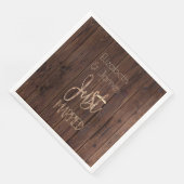 Bruin land van de Rustige bruiloft net getrouwd Servet (Hoek)