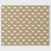 Bruin landstaal, elastisch verpakkingspapier cadeaupapier (Vlak)