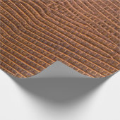 Bruin leder als achtergrondstructuur, leder, huid, cadeaupapier (Hoek)