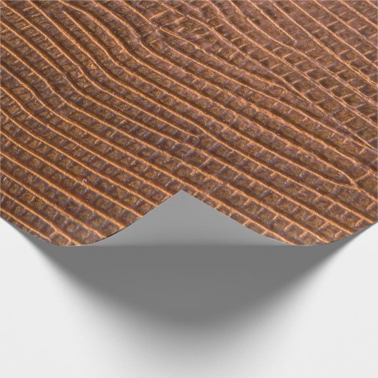 Bruin leder als achtergrondstructuur, leder, huid, cadeaupapier (Hoek)