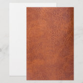 Bruin leder briefpapier (Voorkant / Achterkant)