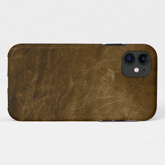 Bruin leder Case-Mate iPhone case (Achterkant (horizontaal))