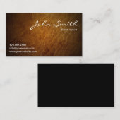  bruin leder Elegant vocale lak Visitekaartje (Voorkant / Achterkant)