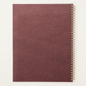 Bruin leder en gouden Lijsten Planner (Achterkant)