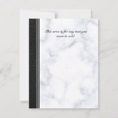 Bruin leder en grijze witte marmer save the date (Achterkant)