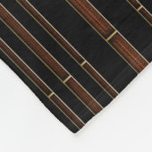 Bruin leder en zwart fleece deken (Hoek)