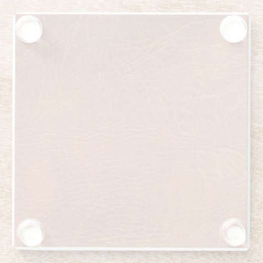 Bruin leder glazen onderzetter (Achterkant)