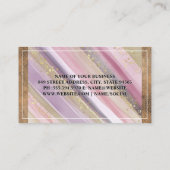 Bruin leder | Handgeverfde goudvlokken Visitekaartje (Achterkant)