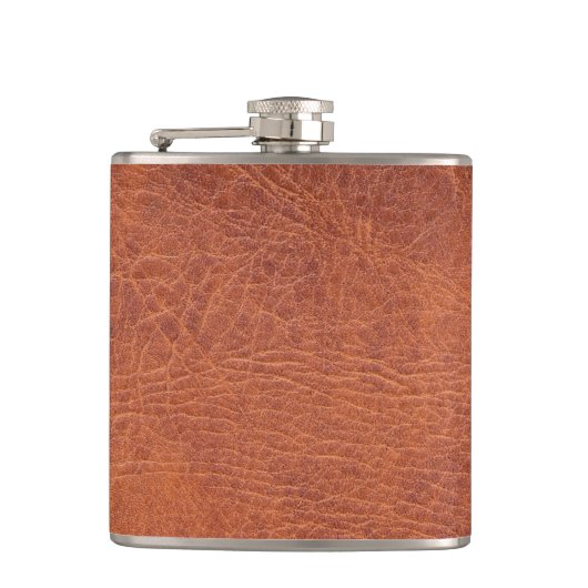 Bruin leder heupfles (Voorkant)