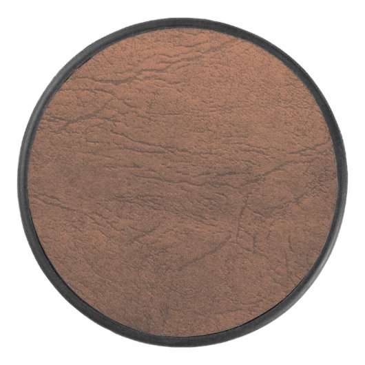 Bruin leder hockey puck (Voorkant)