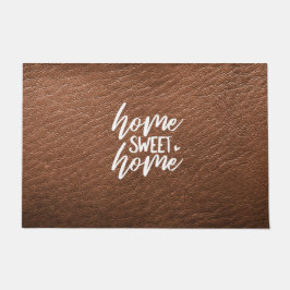 Bruin leder | Home Sweet Home Deurmat
