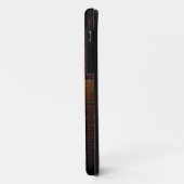 Bruin leder Kijk bruin Label Case-Mate iPhone Case (Achterkant/links)