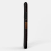 Bruin leder Kijk bruin Label Case-Mate iPhone Case (Achterkant/rechts)