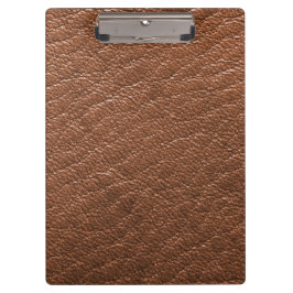 Bruin leder klembord