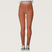 Bruin leder leggings (Voorkant)