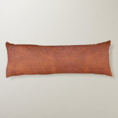 Bruin leder lichaamskussen (Achterkant)