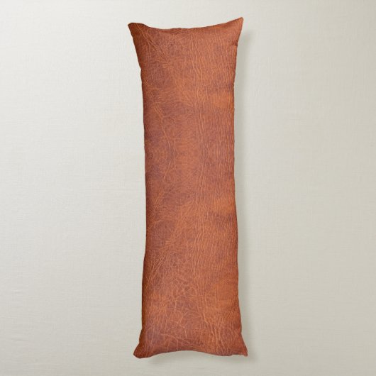 Bruin leder lichaamskussen (Achterkant (Verticaal))