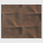 Bruin leder, look-like coat cadeaupapier (Vlak)