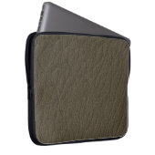 Bruin leder- Masculine Rustige huid Laptop Sleeve (Voorkant Rechts)
