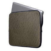 Bruin leder- Masculine Rustige huid Laptop Sleeve (Voorkant Links)