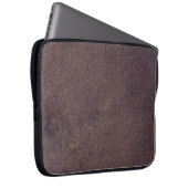 Bruin leder- Masculine Rustige huid Laptop Sleeve (Voorkant Rechts)