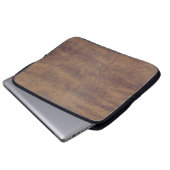 Bruin leder- Masculine Rustige huid Laptop Sleeve (Voorkant onderkant)