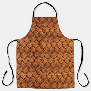 Bruin leder met achtergrondleder, bruin, backgr schort