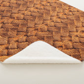 Bruin leder met achtergrondleder, bruin, backgr sherpa deken (3/4)