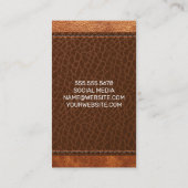 Bruin leder met ondergrond afsprakenkaartje (Achterkant)