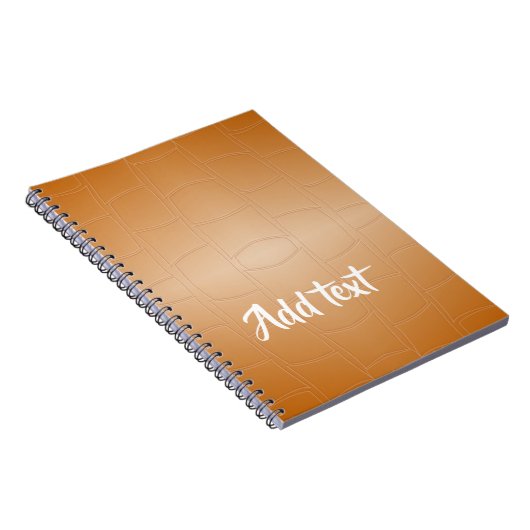 Bruin leder met textuur notitieboek (Rechterzijde)