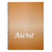 Bruin leder met textuur notitieboek (Voorkant)