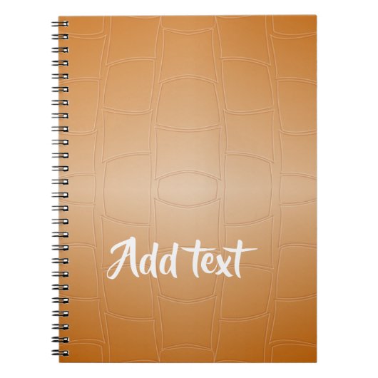 Bruin leder met textuur notitieboek (Voorkant)