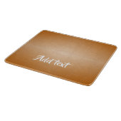 Bruin leder met textuur snijplank (Hoek)
