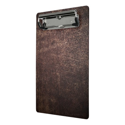 bruin leder mini klembord (Angled2)