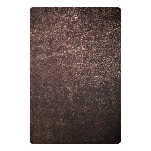 bruin leder mini klembord (Achterkant)