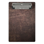 bruin leder mini klembord (Voorkant)
