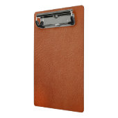 Bruin leder mini klembord (Angled2)