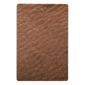 Bruin leder mini klembord (Achterkant)