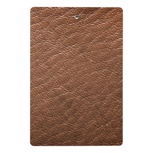 Bruin leder mini klembord (Achterkant)