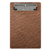 Bruin leder mini klembord (Voorkant)